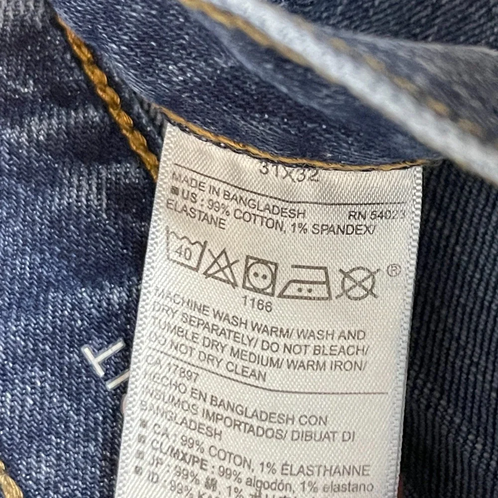 Old Navy Men Classic Low Rise Stretch Straight Medium Wash Denim Jean 31x32